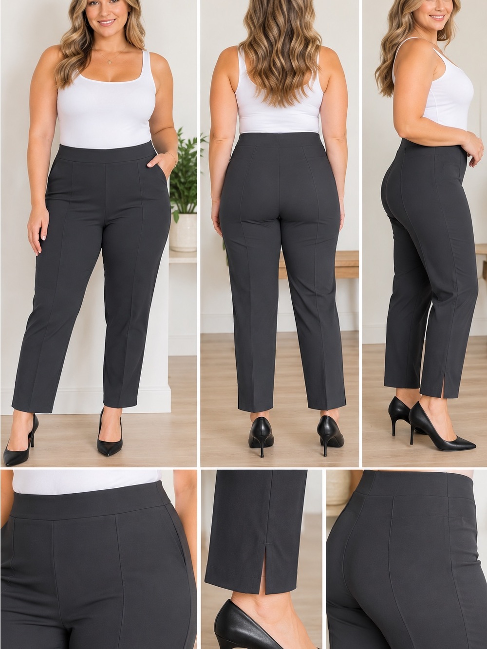 Honeylove Perfectionist Pant Women’s XL Black Shaping Stretch Work Pants